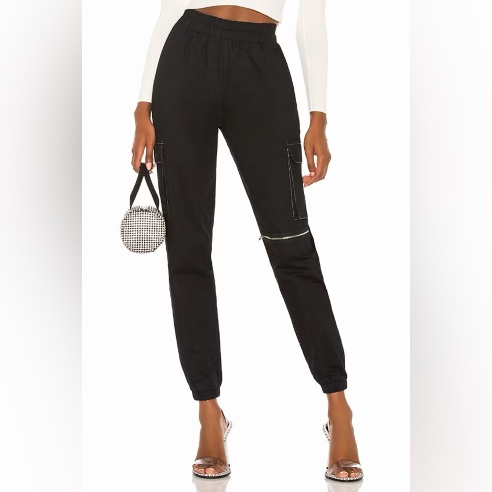 NEW Superdown Black Cargo Jogger Track Pants, XS